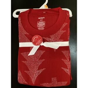 Carters Red And White Christmas Tree Pajamas Set Adult Size Small